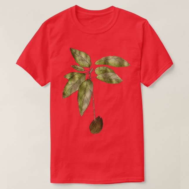 Camisa Clássica da Planta Avocado (Frente do Design)