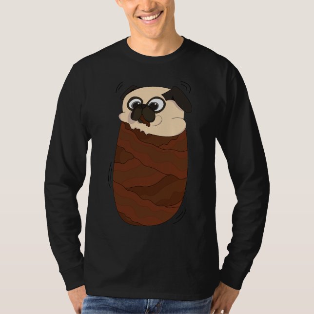 Camisa Clássica de Bacon Pug 518 (Frente)