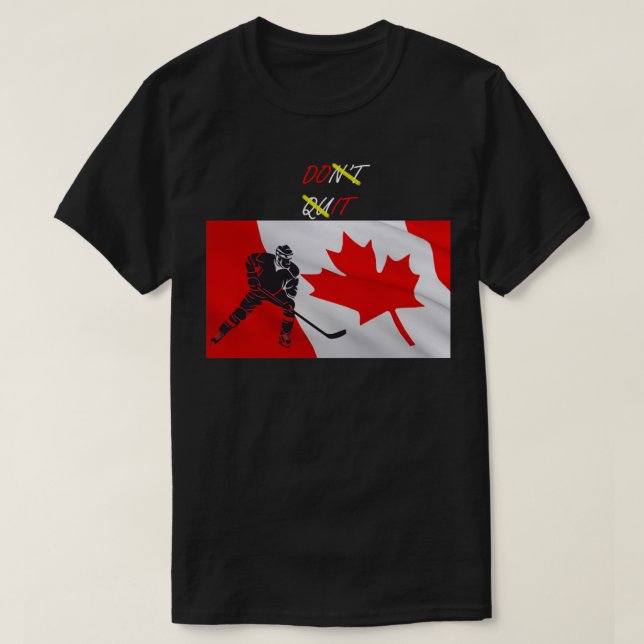 Camisa Clássica de Bandeira de Hóquei do Canadá (Frente do Design)