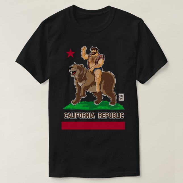 Camisa Clássica de BEAR CALIFÓRNIA (Frente do Design)