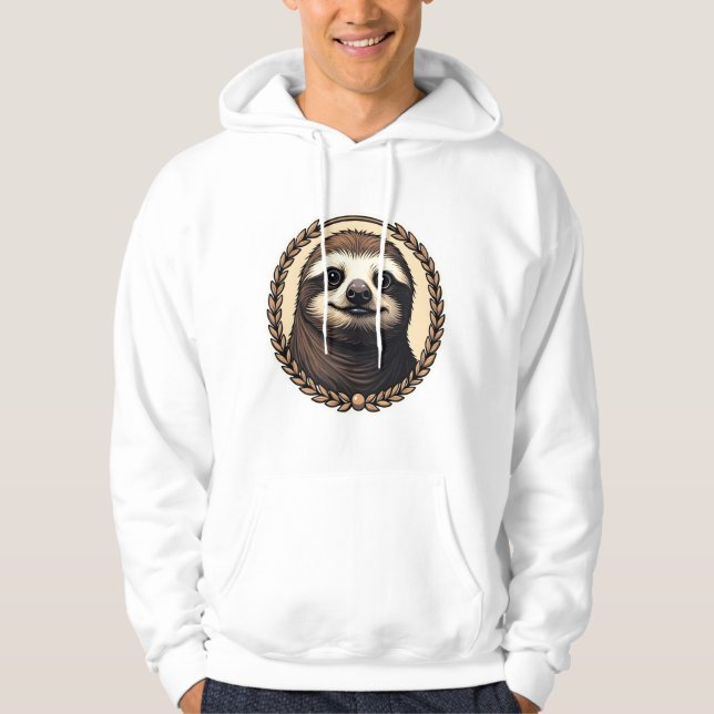 Camisa Clássica de Gravura de Preguiça da Natureza (Frente)
