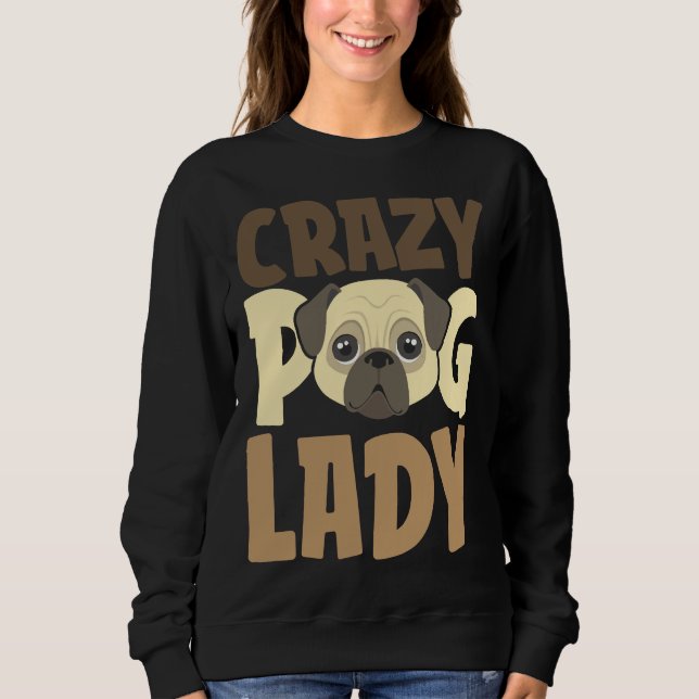 Camisa Clássica de Pug Louca 196 (Frente)