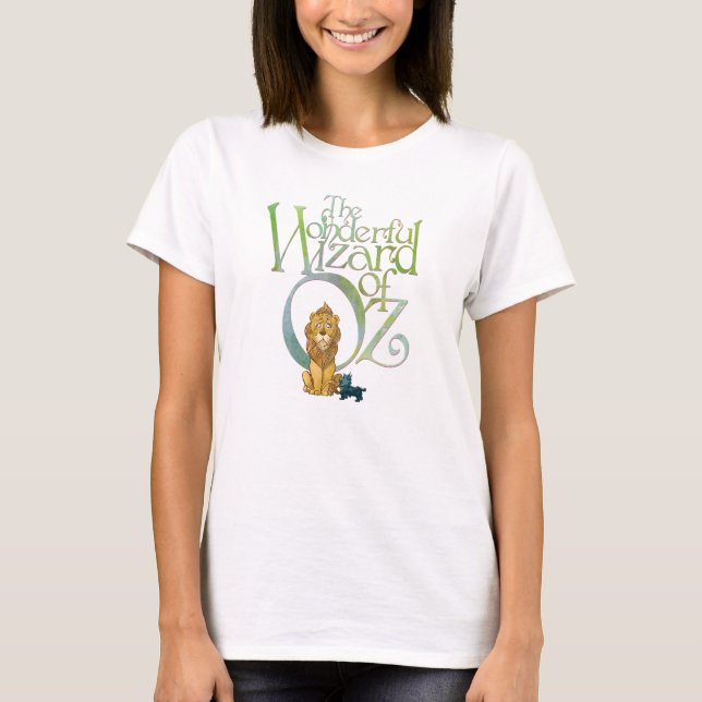 Camisa Clássica do Mágico de Oz - Leão Covarde & T (Frente)
