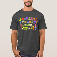 camisa clássica dos pixéis da arcada 8bit