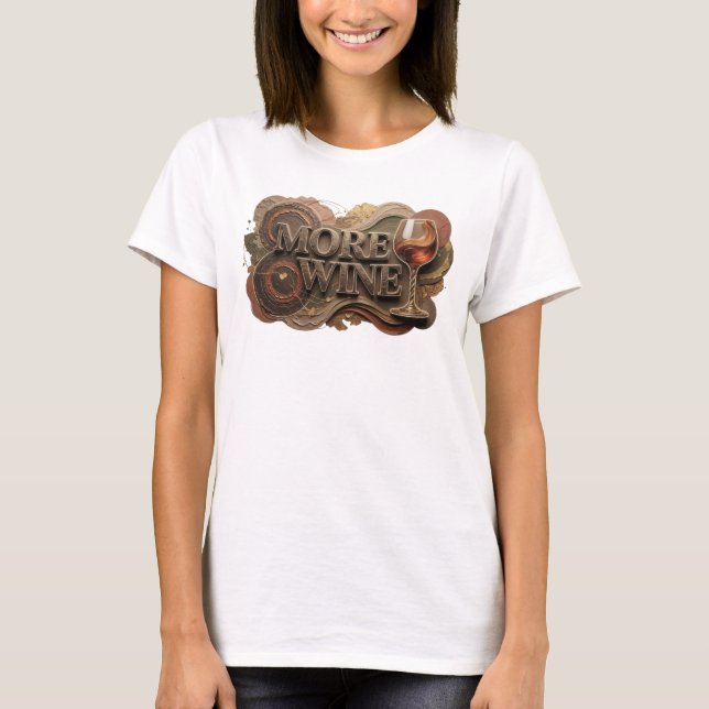Camisa Clássica Laranja MORE WINE Design (Frente)