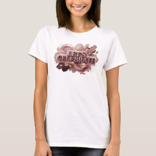 Camisa Clássica Vermelha com Design LET'S CELEBRAT