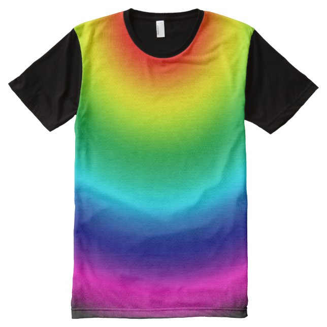 Camisa colorida brilhante do círculo do inclinação (Frente)