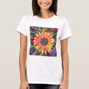 Camisa colorida da boneca da flor