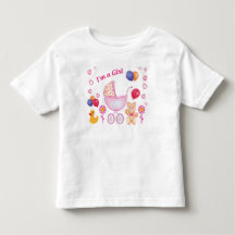 Camisa Colorida de Menina Pequena e Fofa
