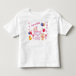 Camisa Colorida de Menina Pequena e Fofa
