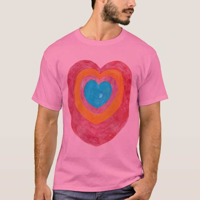 Camisa Colorida do Coração (Frente)