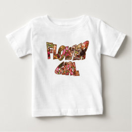 Camisa com Babado e Letreiro de Menina de Flores