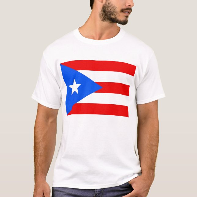 Camisa com bandeira de Porto Rico EUA (Frente)