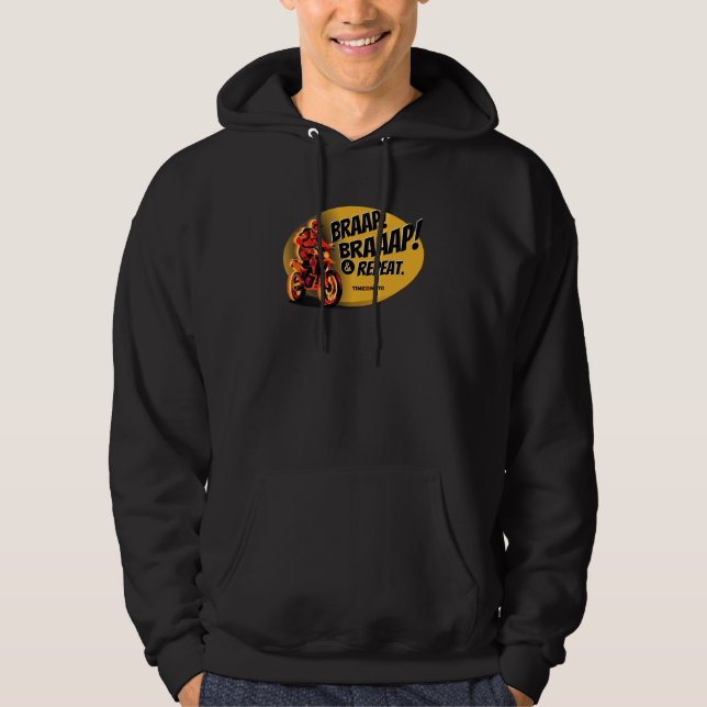 Camisa com capuz Braap Braaap And Repeat Dirt Bike (Frente)