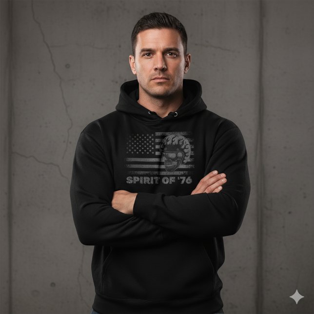 Camisa com Capuz de Capacete da Bandeira dos EUA d (Criador carregado)