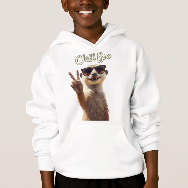 Camisa com Capuz do Bicho-Preguiça Engraçado - Chi (Frente)
