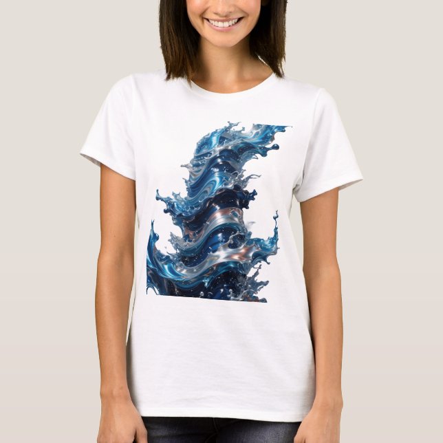 Camisa com Citação Artística de RESPINGOS de Água  (Frente)
