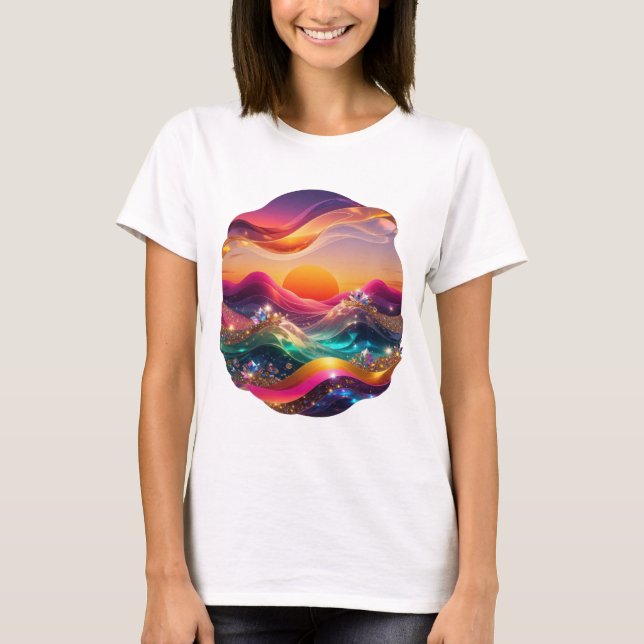 Camisa com Citação Crisp Silver SUNSET BEACH (Frente)