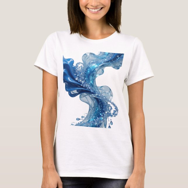 Camisa com Citação da ONDA DA ÁGUA Prateada e Boni (Frente)