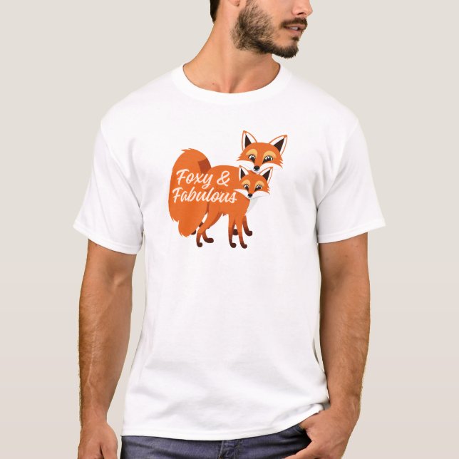 Camisa com Citação de Raposa Foxy & Fabulous - Des (Frente)