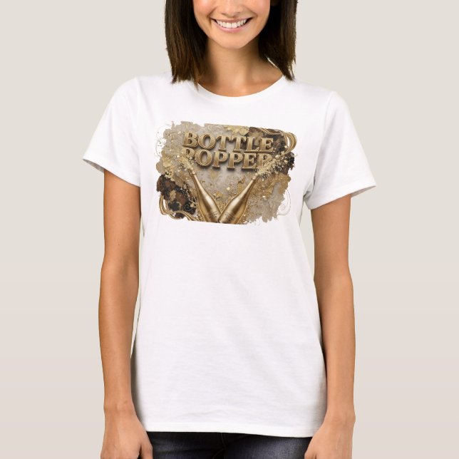 Camisa com Citação do BOTTLE POPPER Laranja Limpo (Frente)