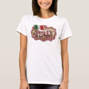 Camisa com Citação ITÁLIA em Ouro Bonito