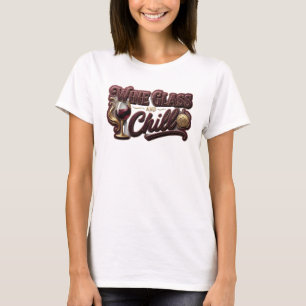Camisa com Citação Sharp Gold WINE GLASS AND CHILL