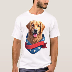 Camisa com Crista de Estandarte do Golden Retrieve