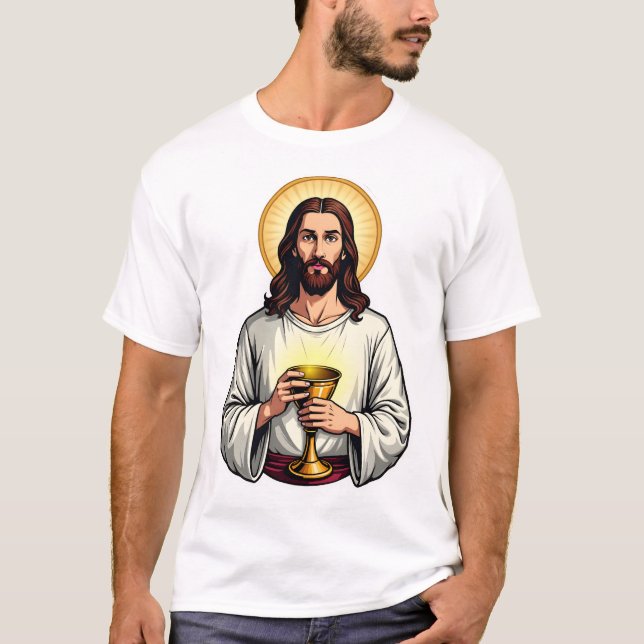 Camisa com Crista do Cálice de Jesus com Gravação  (Frente)
