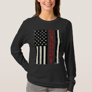 Camisa com Desenho da Bandeira Americana Distresse