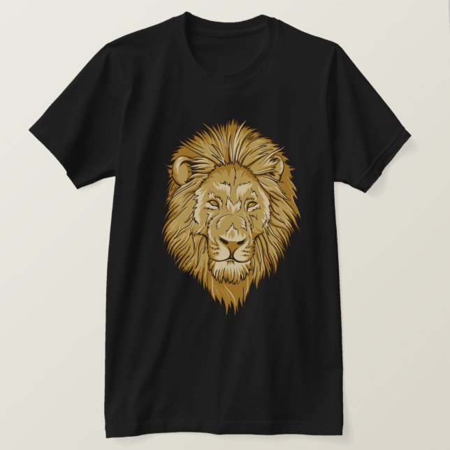 Camisa com Desenho de Cabeça de Leão (Frente do Design)