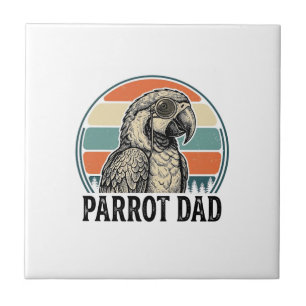 Camisa com Desenho de Gravura de Papagaio Pai Pôr
