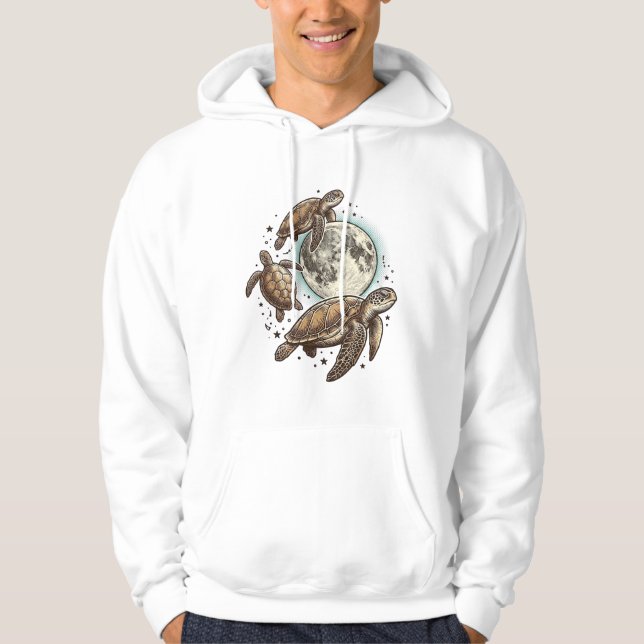 Camisa com Desenho de Tartaruga Marinha Gravada à  (Frente)