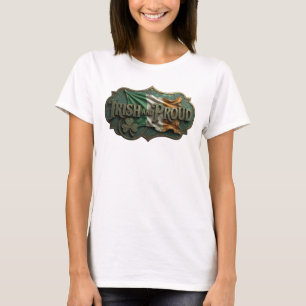 Camisa com Design Cativante OURO IRLANDESA E ORGUL