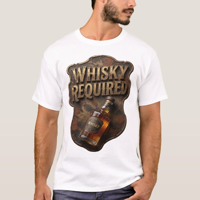 Camisa com design Chic Gold WHISKY REQUIRED (Frente)