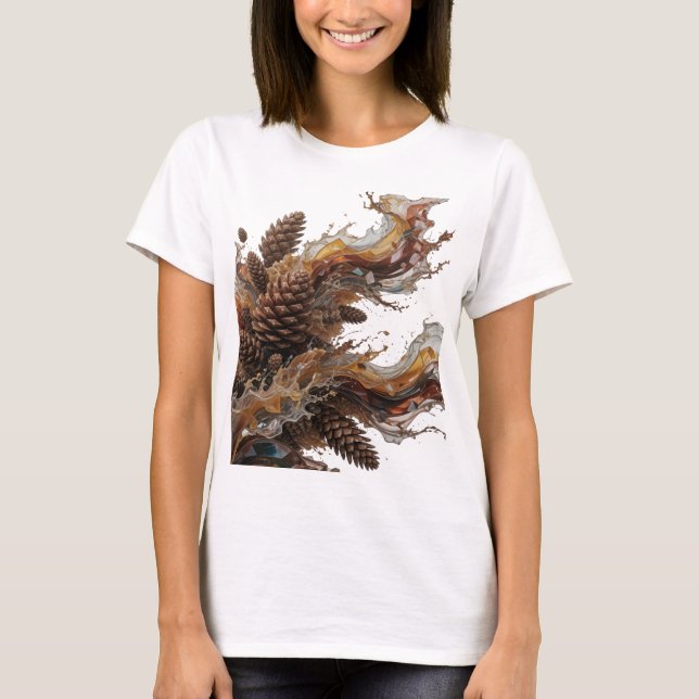 Camisa com Design de CHOCOLATE SPLASH de Prata Vib (Frente)