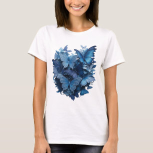 Camisa com design de FLORES DE BORBOLETA Prateada