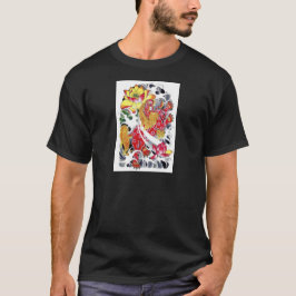 Camisa com design de tatuagem Foo & Lotus