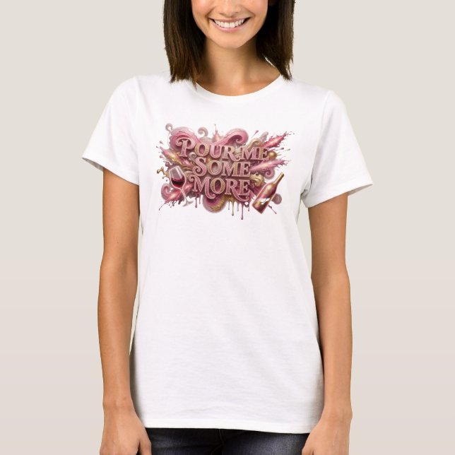 Camisa com Design Ousado Rosa POUR ME SOME MORE (Frente)