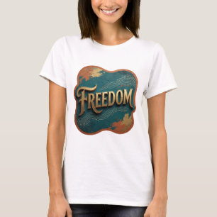 Camisa com Design Statement Gold FREEDOM