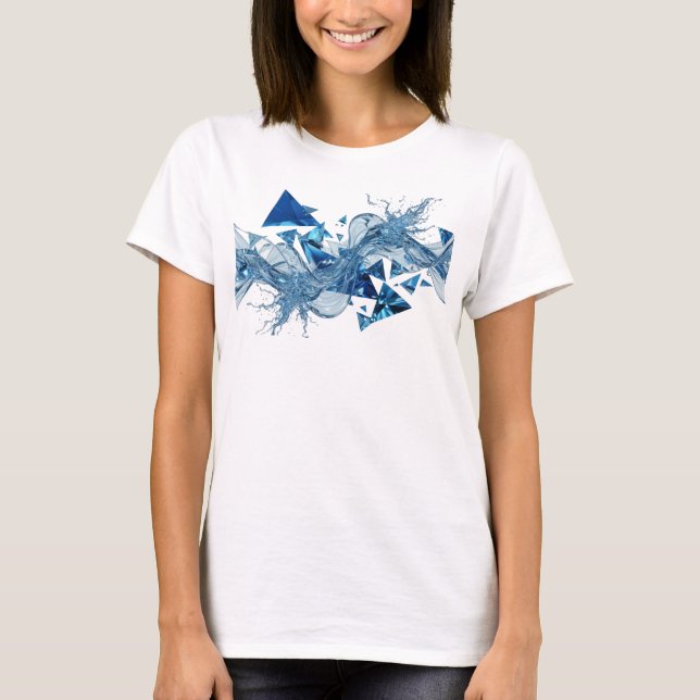 Camisa com design WATER FLOW Witty Blue (Frente)