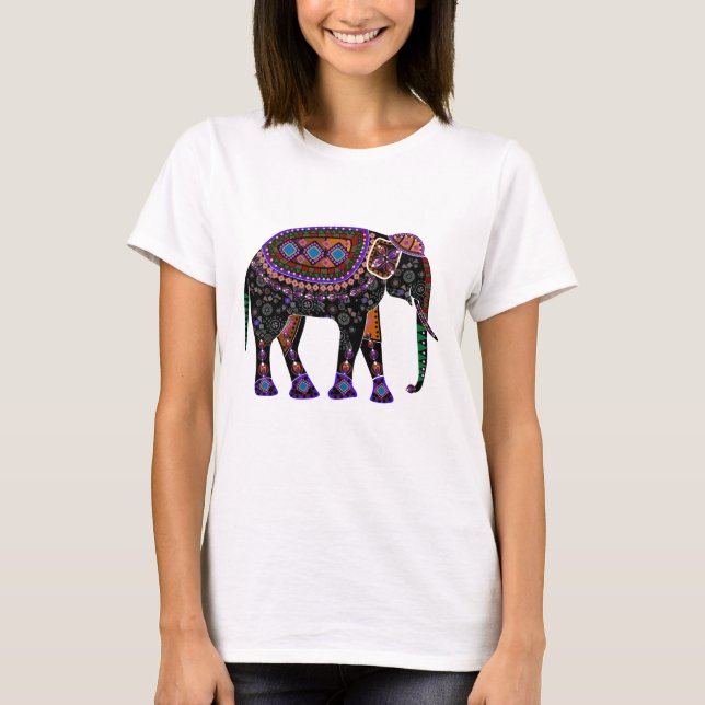Camisa com elefante preto (Frente)