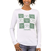 Camisa com Estetoscópio e Touca de Enfermeira