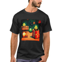 Camisa com estilo Minecraft de presente