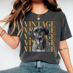 Camisa com Foto de Pet Personalizada Estilo Vintag