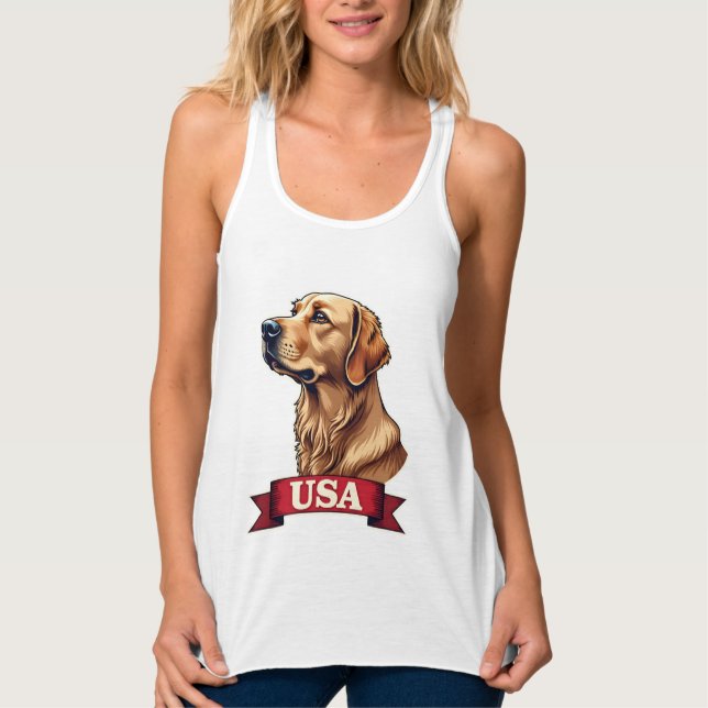 Camisa com Gravação de Cachorro Golden Retriever V (Frente)
