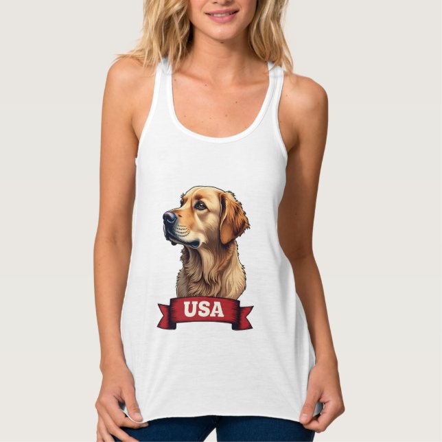 Camisa com Gravação de Cachorro Golden Retriever V (Frente)