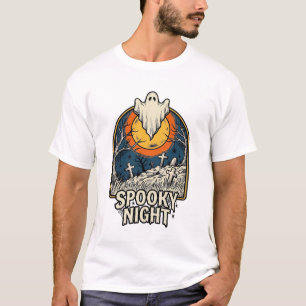 Camisa com Gravura de Cemitério de Fantasmas do Ha