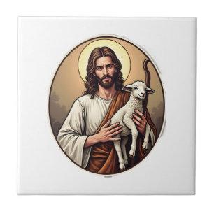 Camisa com Gravura Vintage Círculo Pastor Jesus