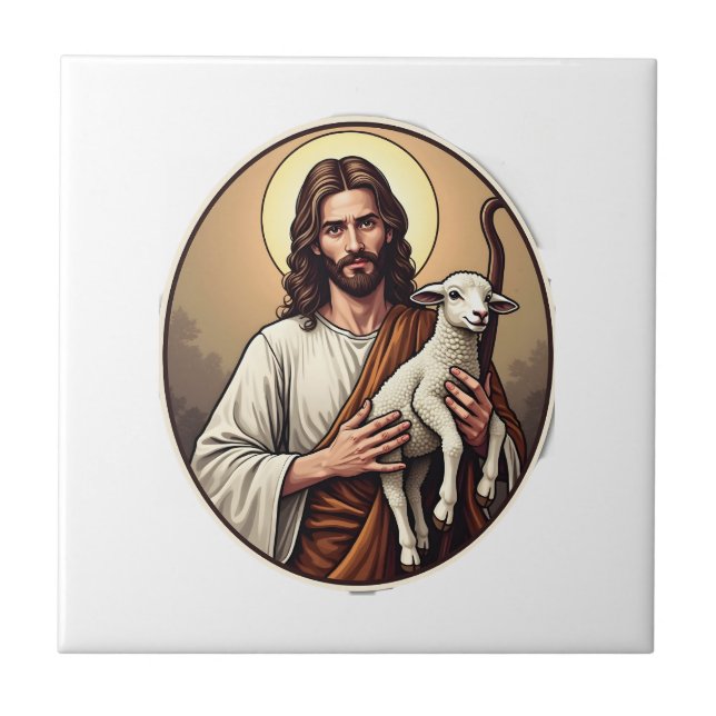Camisa com Gravura Vintage Círculo Pastor Jesus (Frente)